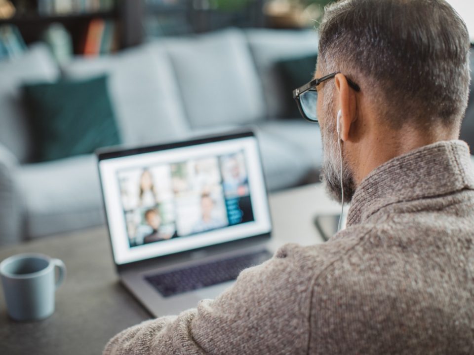 Man watching a FOCAL webinar