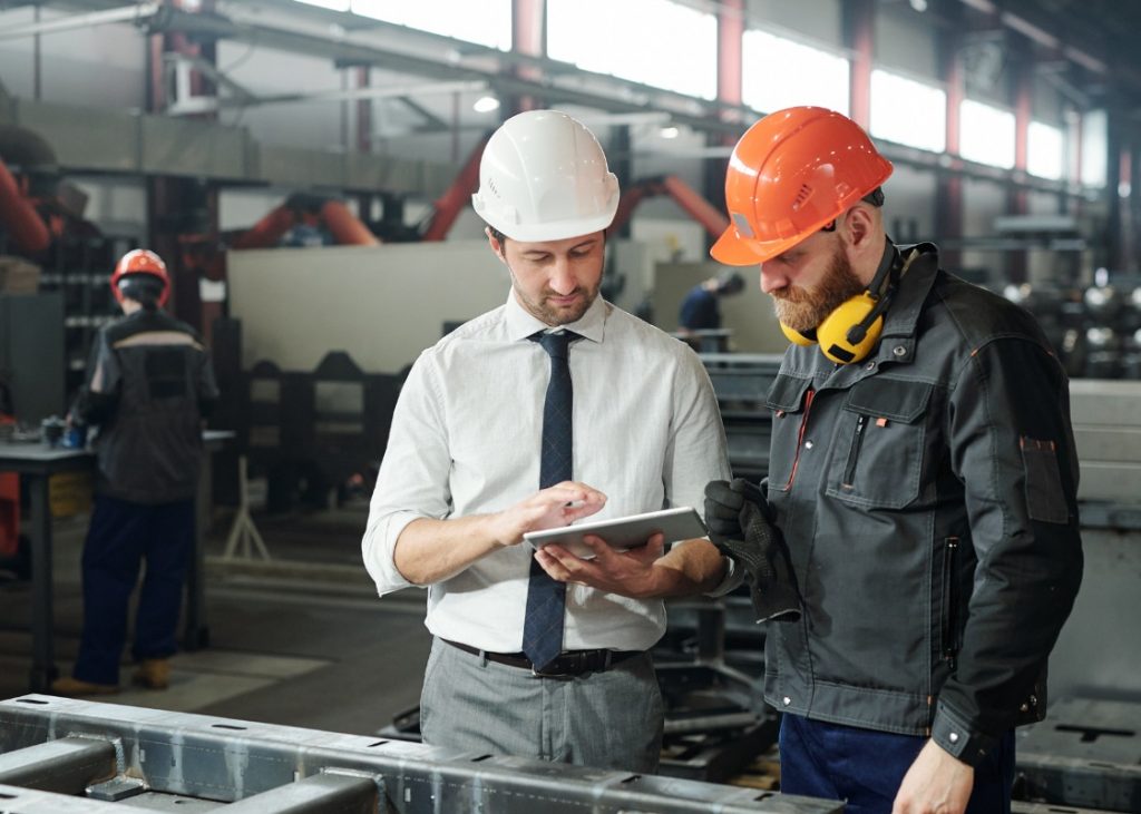 Employees working in the automotive supply chains